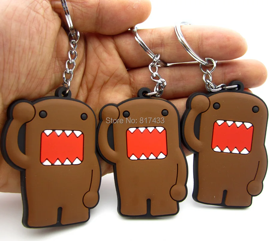 

1pcs racing jdm rally pig domo kun keychain wakaba shocker hand keychain keyring