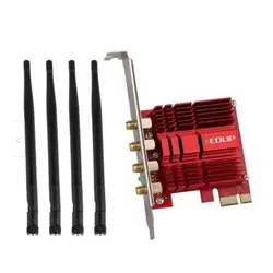 EDUP 802.11AC двухдиапазонный 2,4/5 ГГц 1900 Мбит/с PCI Express беспроводной WiFi адаптер PCI-E сетевая карта 4 * 5dBi антенны для Win 7/8. 1/10