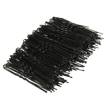 

300Pcs Black Wavy U Comb Bobby Pins Grips Hair Barrette Clip Clamps 50mm Style:S