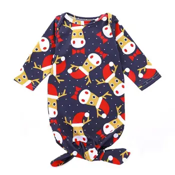 

Christmas Elk Print Cotton Cute O-Neck Baby Sleeping Bags Infant Sleepsacks