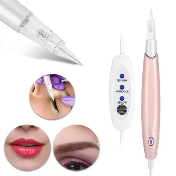

Permanent Tattoo Makeup Machine Kit For Lip Eyebrow Eyeline Tattoo Pen Set Electric Eyebrow Tattoo Supplies US Plug 100-240V