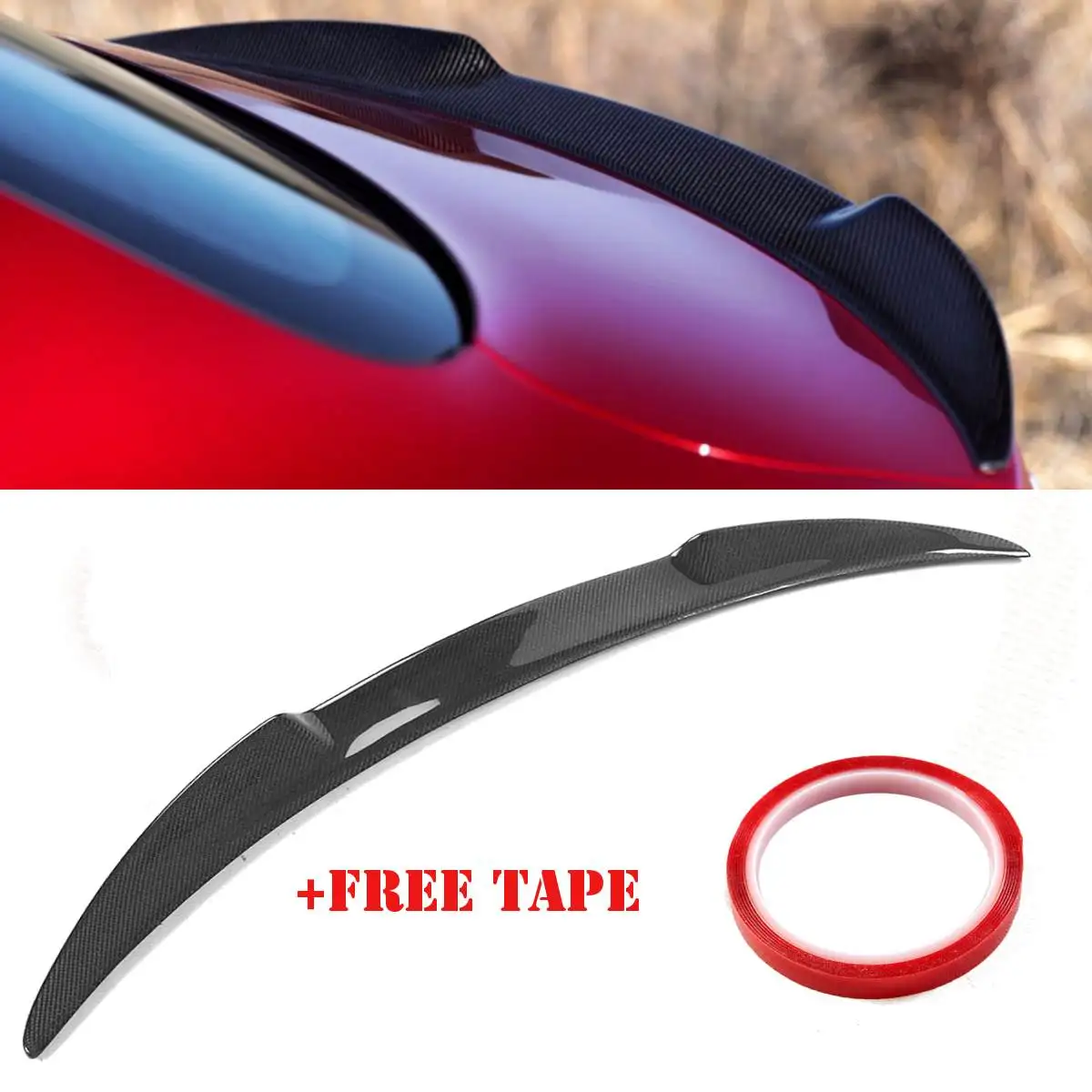 

High quality Carbon Fiber Car Rear Trunk Spoiler Boot Lip Wing For 17-18 Alfa Romeo Giulia Quadrifoglio Style
