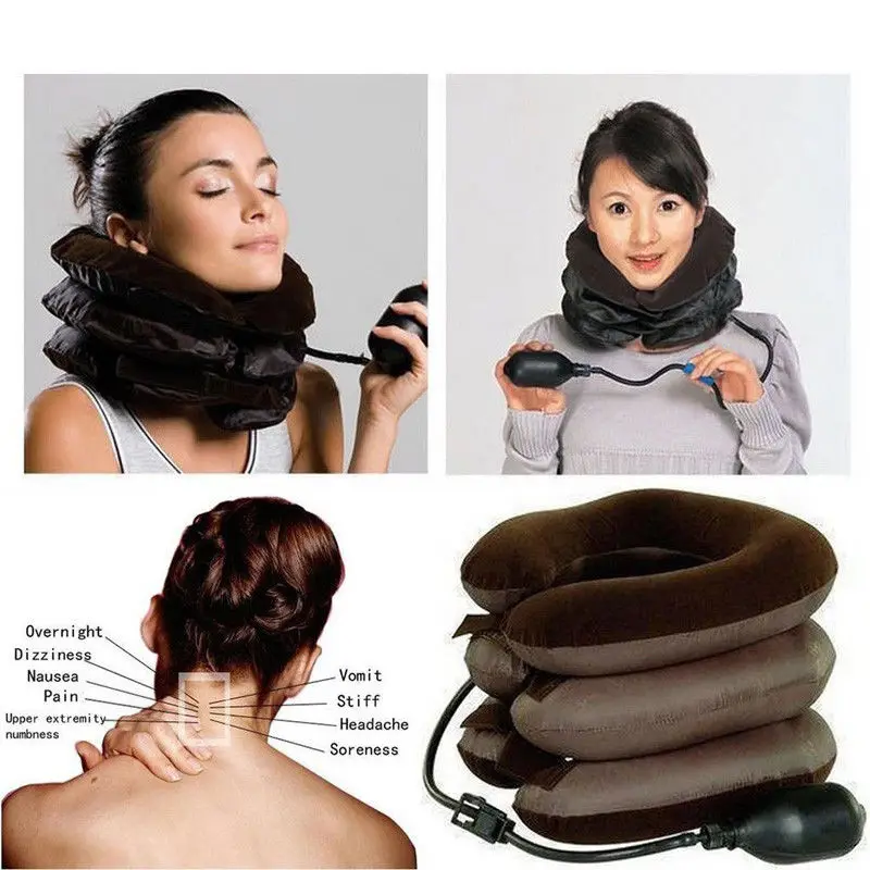 Travel Inflatable Neck Pillow U Shape Pillow Traction Collar Relief