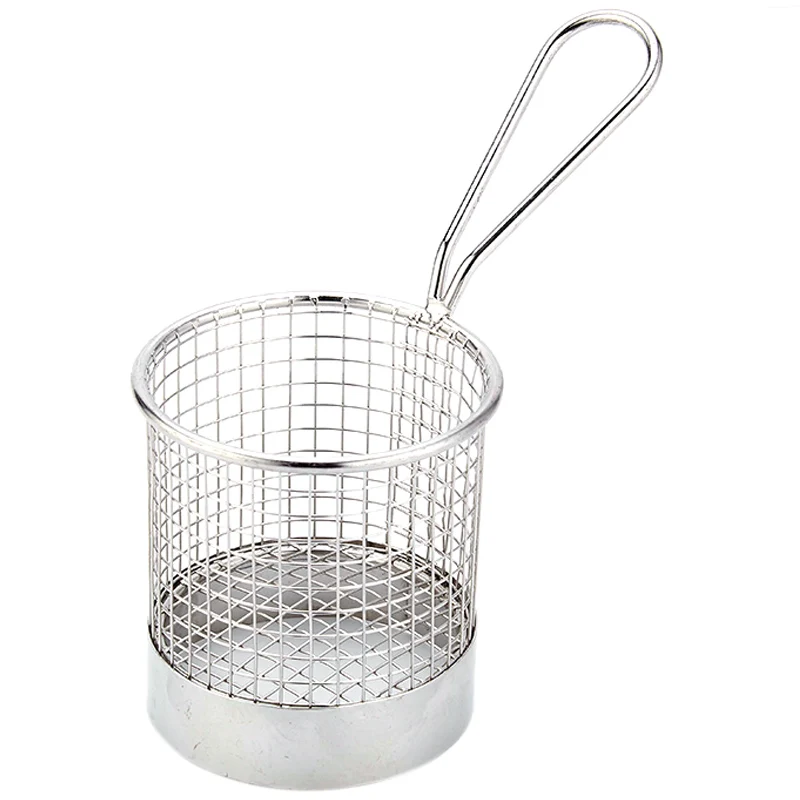 

SNNY-Stainless Steel Magic Basket Mini Chip French Fries Frying Basket Mesh Strainer Net Chef Cooking Kitchen Accessories