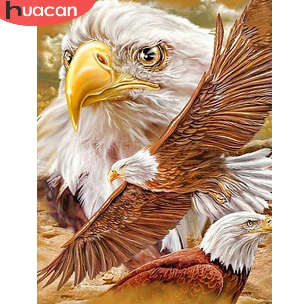 

HUACAN 5D DIY Full Square Diamond Painting Eagle Rhinestone Mosaic Diamond Embroidery Animal Cross Stitch Home Decoration Gift