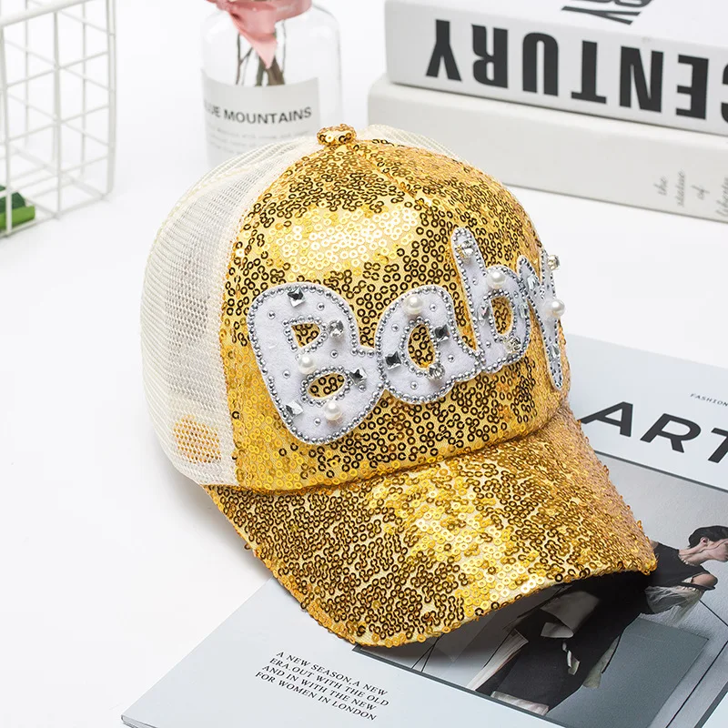 

New Children's snapback Caps Running Cap Summer Outdoor Sunscreen Breathable Duck Tongue Cap Reflective hat Hip Hop Baby Hats