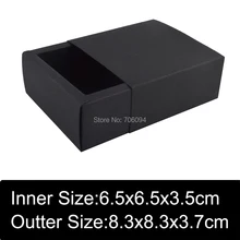 50 шт 8,3x8,3x3,7 см черный ящик бумажная коробка ручной работы Черная Подарочная коробка для конфет Заказная коробка с логотипом