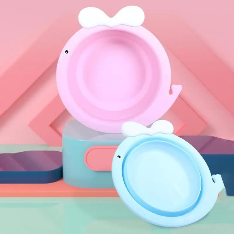 Thicken Baby Portable Cute Washbasin Kids Bath Tub Infant Face Foot Bathtub Newborn Infant Face Foot Butt Wash Basin for Babies