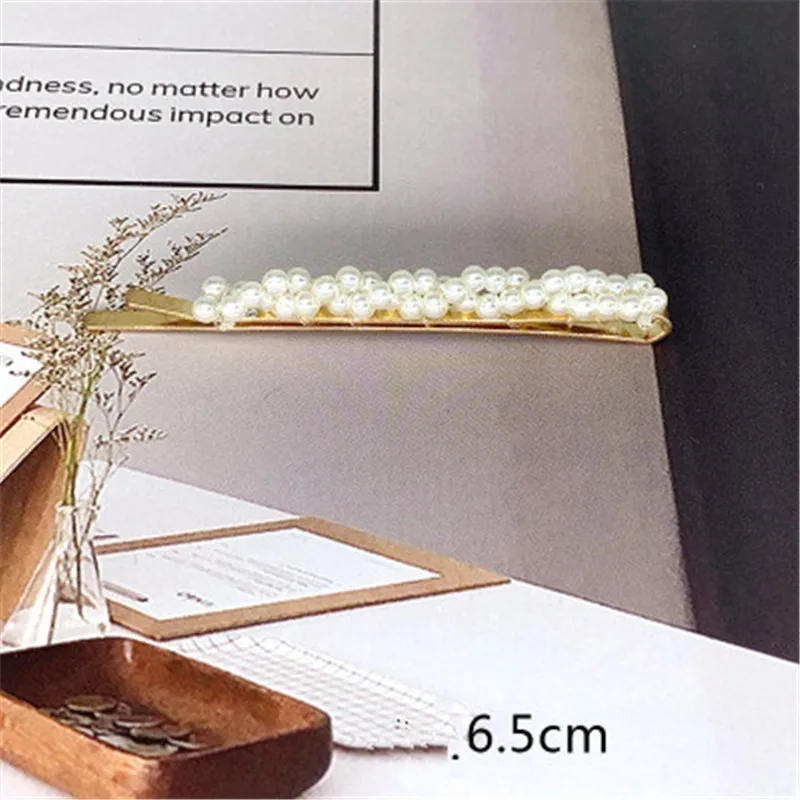 Новинка 2019 2 шт. модные женские заколки для волос с жемчугом заколка пряжка Бобби
