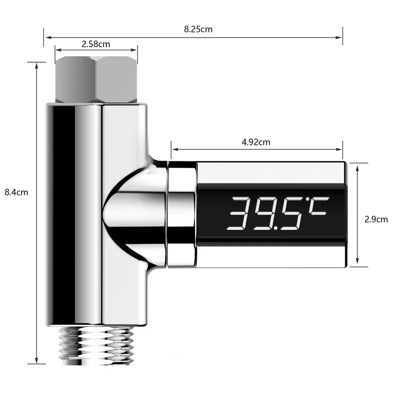 Goede Verbeterde Versie LQC 01 LED Display Thuis Water Douche Thermometer Flow Water Temperture Monitor Led Display Douche Thermometers