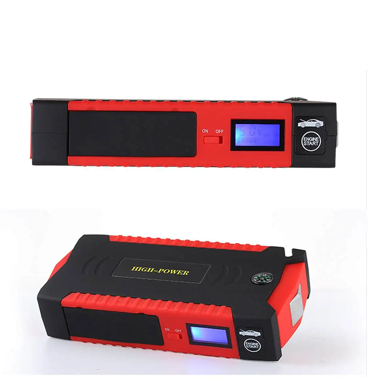 Multifunction Jump Starter 82800mAh 12V LCD 4USB Portable Car Battery Booster Charger Booster Power Bank Starting Device