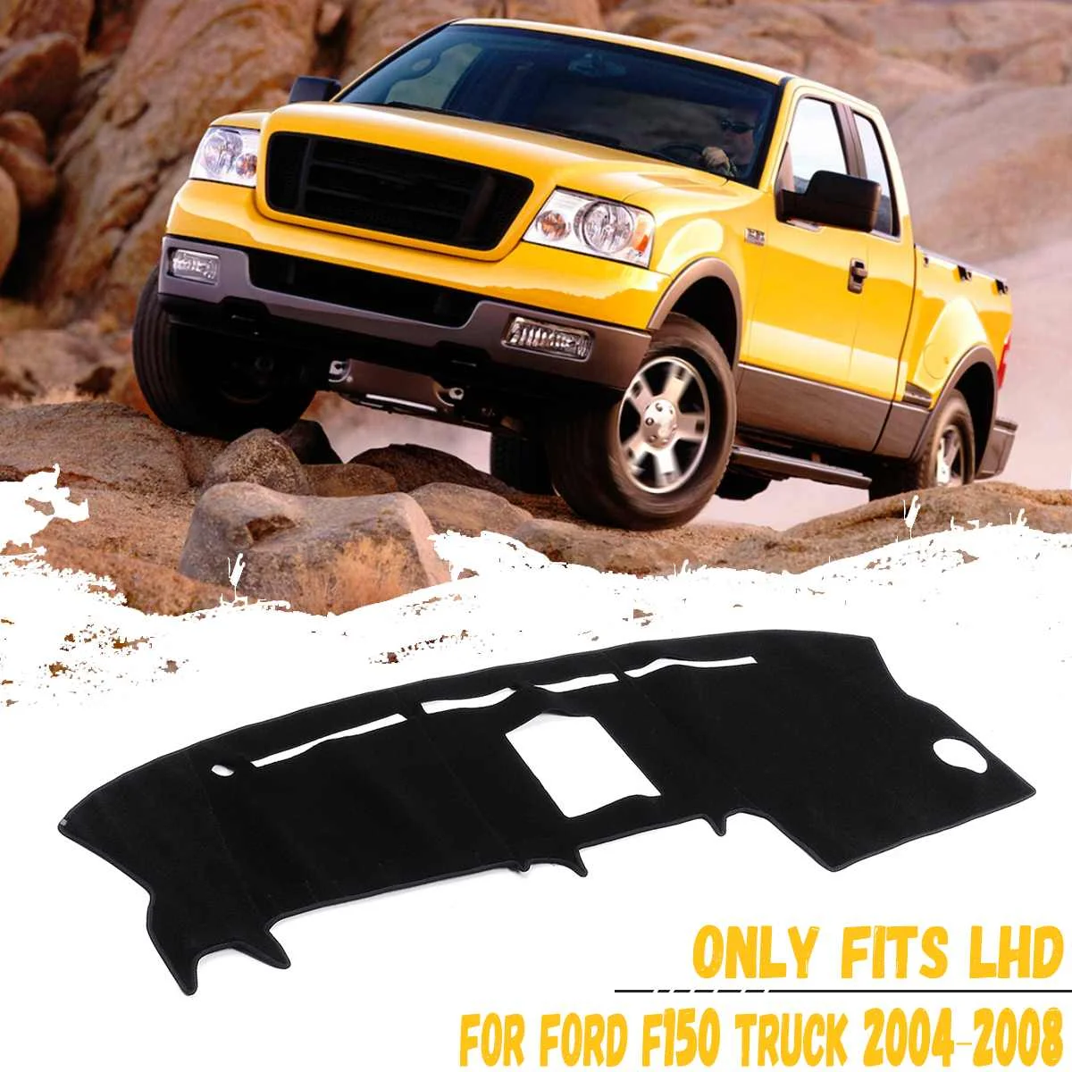 Truck Dashmat Dash Cover Dash Mat Dashboard Cover Black Fits For Ford