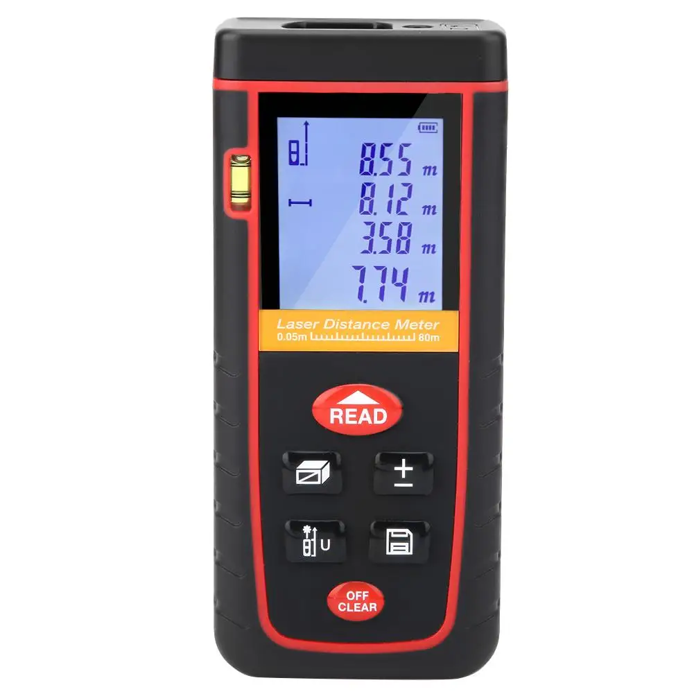 

Newstyle Digital LCD Dispaly Laser Distance Meter Measuring Range Rangefinder Machine rz-a 80m Distance Measurer