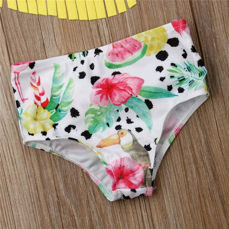 Лето для новорожденных девочек цветочные кисточка купальники костюм топы, штаны повязки; одежда ванный Комплект из трех частей