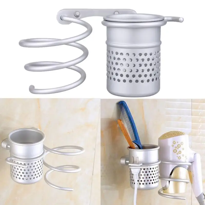  Innovative Wall-mounted Hair Dryer Bathroom Shelf Storage Hairdryer Holder for Comb Holder Rack Sta