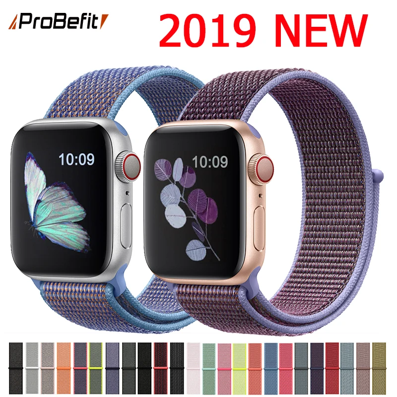 

Nylon Strap For Apple Watch 4 3 2 1 40MM 44MM pulseira correa Sport Loop Breathable Band For Iwatch 4 3 38MM 42MM accessories