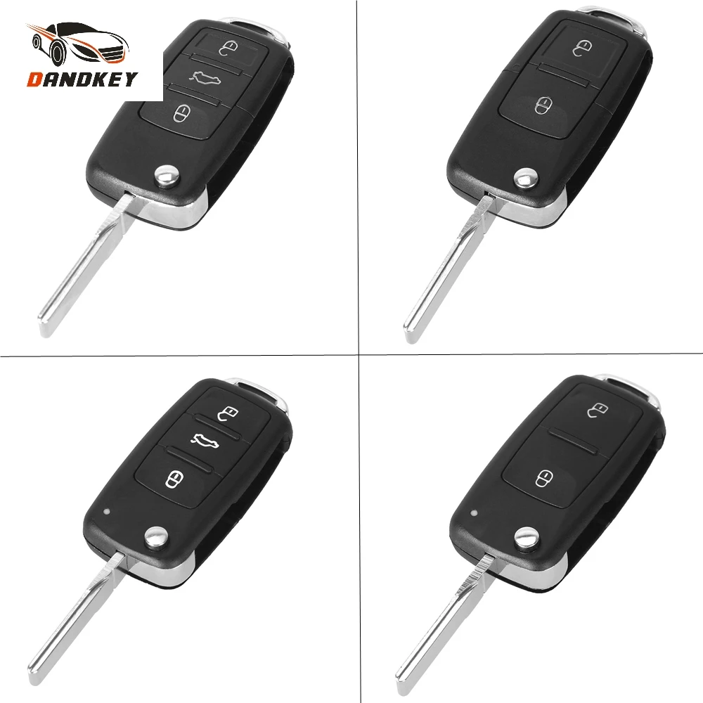 Dandkey 2/3buttons Folding Car Key Switchblade Key Flip Key Shell For