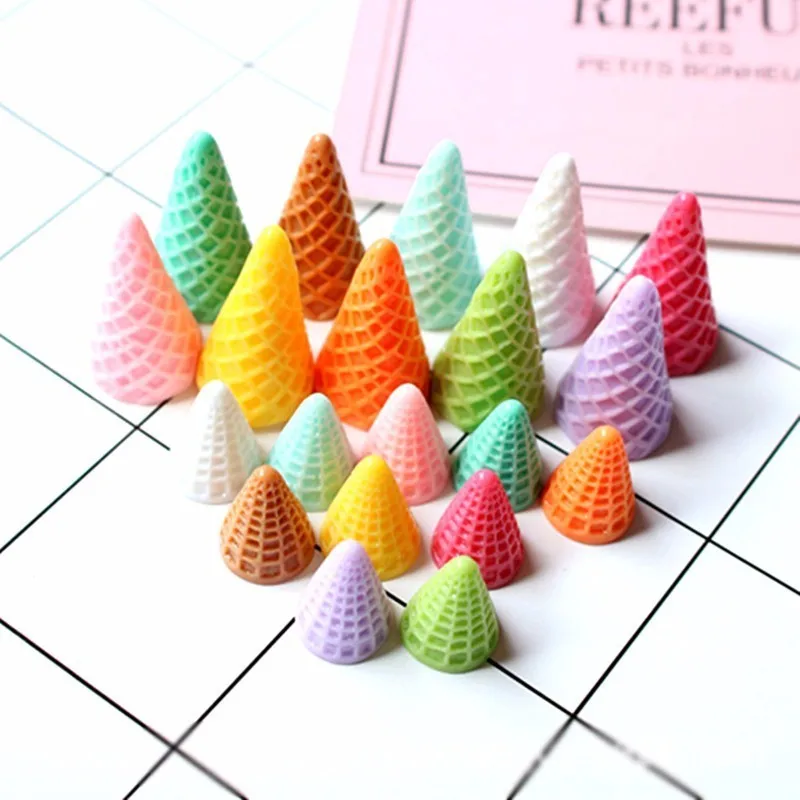 

Artificial Ice Cream Cone Bottom Base Macaroon Color Ornament Craft Decor Miniature Dollhouse Home Decoration DIY Accessory