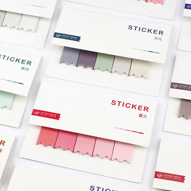 

Water Color Sticker Notepad Sticky Notess Self-Adhesive Pad Bookmarks