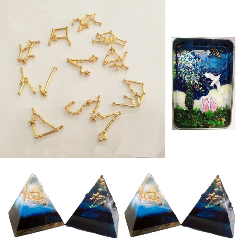 

1 Set 12 Constellations Jewelry Filling Metal UV Resin Mold Jewelry Tool for Making Jewelry