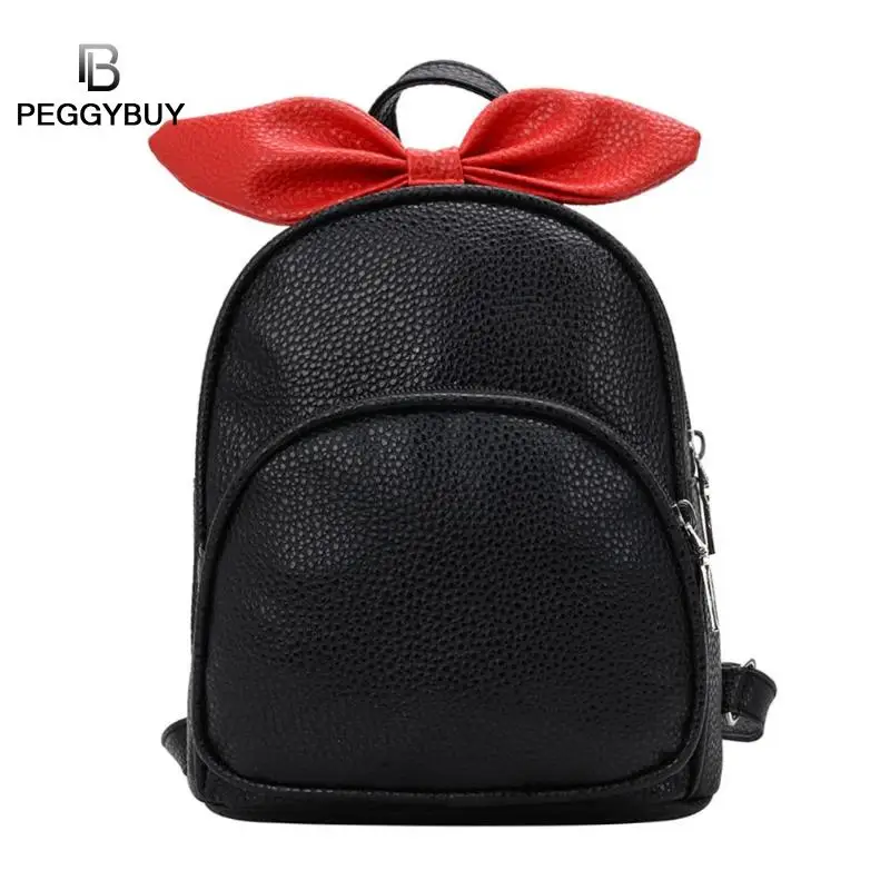 

New Sweet Bowknot Mini Backpacks Women Shoulder Bags Travel School Bags Teen Girls Backpacks School Lady Shoulder Bag Mochilas