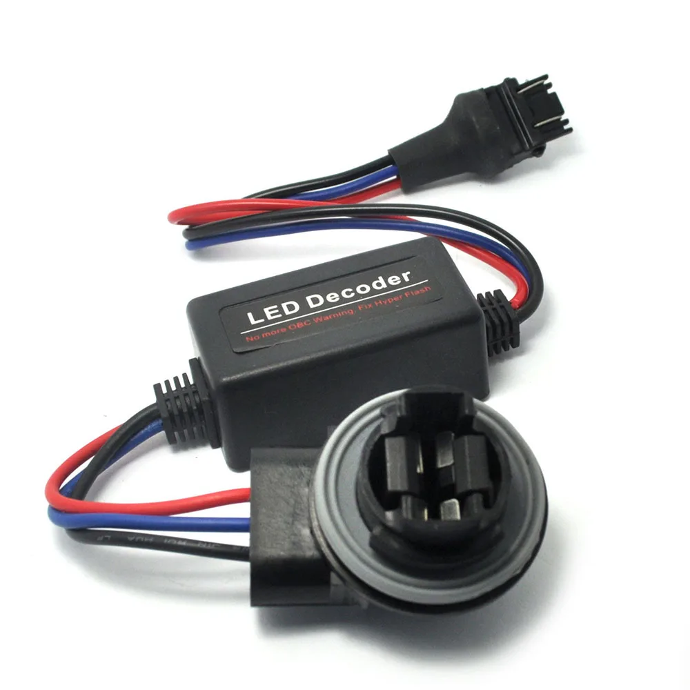 

2019 New Car Headlight Decoding Line Auto 2Pcs 3157 LED Load Resistor Decoder Anti Hyper Blinking Flashing Error Free Canceller