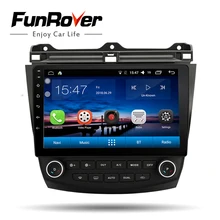 Funrover Car Multimedia player 10.1 “Android 8.0 2 din Car DVD radio gps per Honda Accord 7 2003- 2007 wifi di navigazione GPS RDS BT