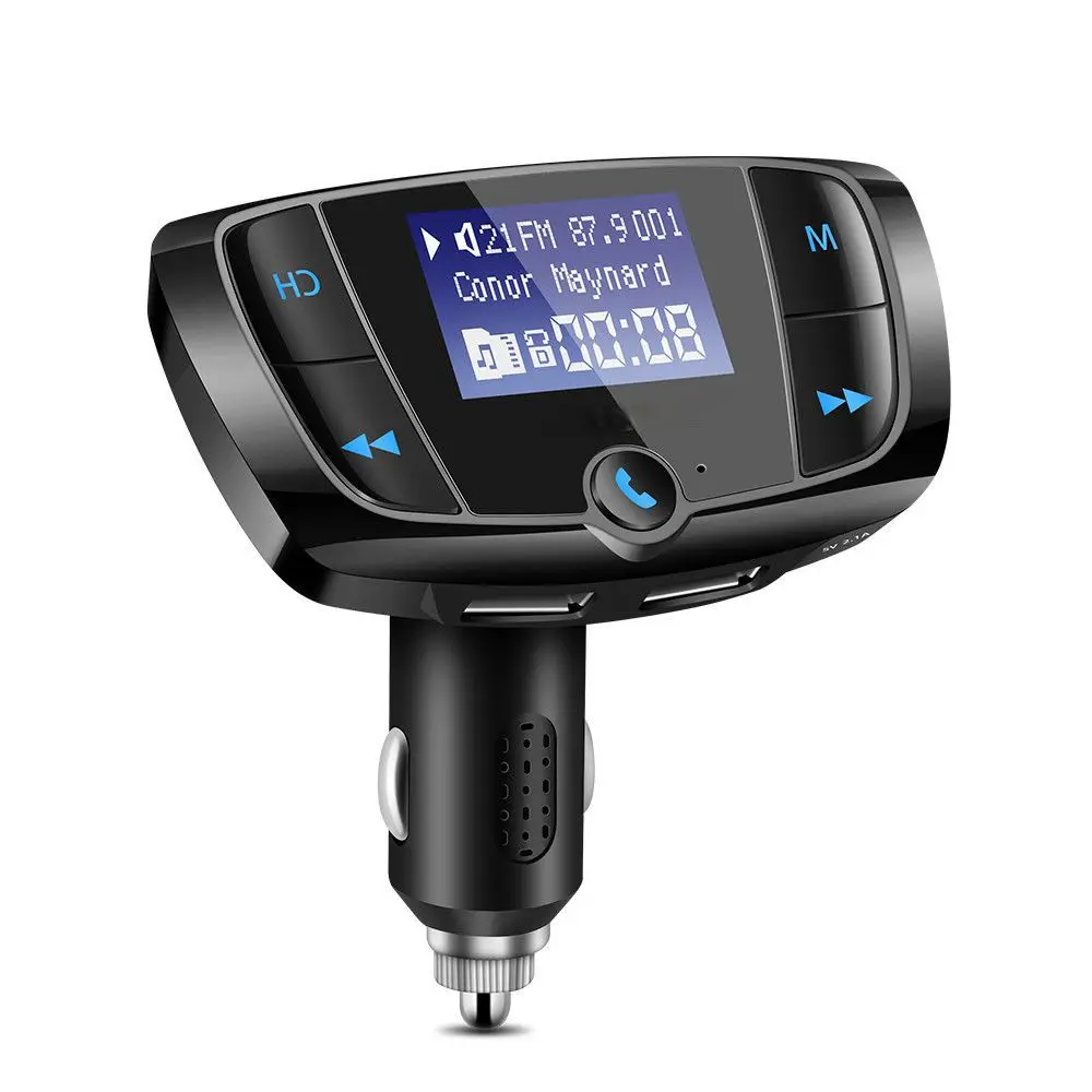 

T38 Car Bluetooth FM Transmitter Kit 3.4A Dual USB Car Charger 12-24V