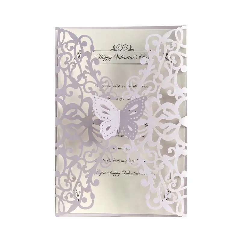  10PCS Butterfly Laser Cut Wedding Invitations European Style Invitations Card Party Holiday Greetin - 32990274124