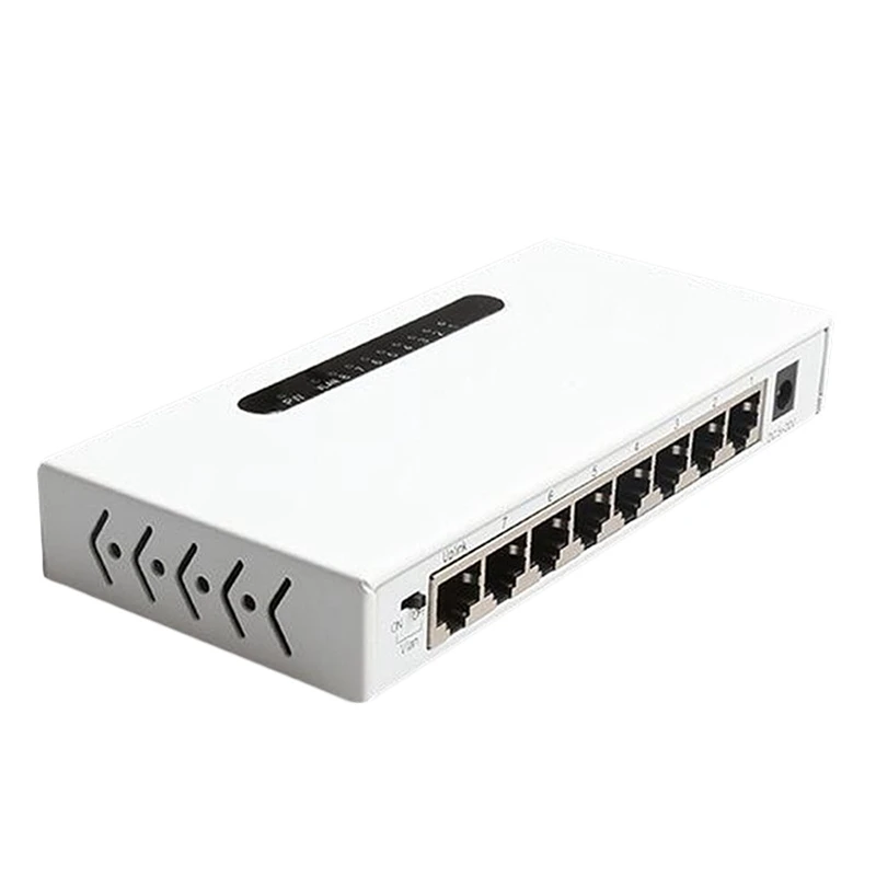 

8 Ports Network Switchs Gigabit Desktop Switch 10/100/1000Mbps Rj45 Port Soho Switch 16Gbps Switching Capacity With Metal Shel