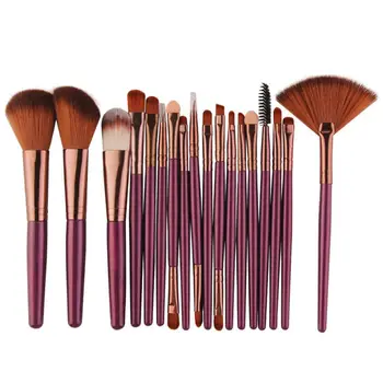 

Blending Make Up Brush Makeup Brushes Tool Set Eye Shadow Eyeliner Eyelash Lip Foundation 18 Pcs Professional Makeup Tools