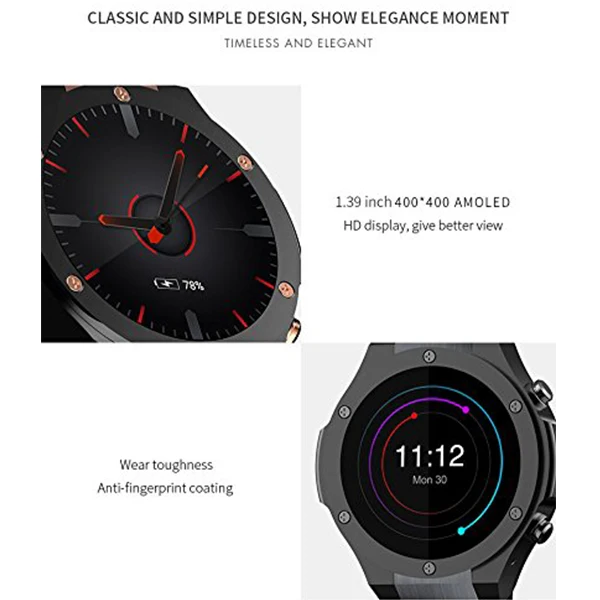  Top Angebote H2 Smart Uhr Android 5.1 OS MTK6580 14 zoll Runde Bildschirm GPS Wifi 3G HD Kamera Her