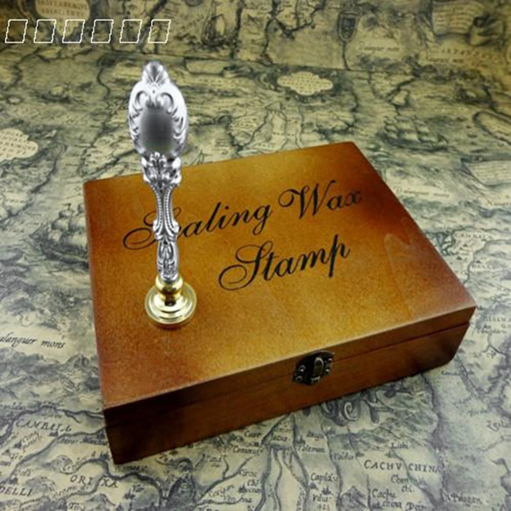

Retro Metal Portable 1PC Greeting Birthday Wedding Invitation Sealing Stamps Handle Sealing Wax Stamp Decorative