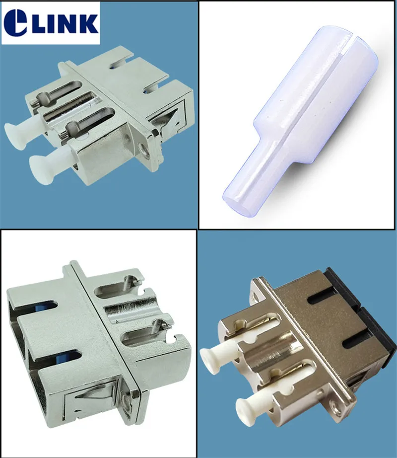 

LC-SC hybrid adapter duplex fiber optic connector female to female metal housing green black coupler free shipping ELINK 1 pc