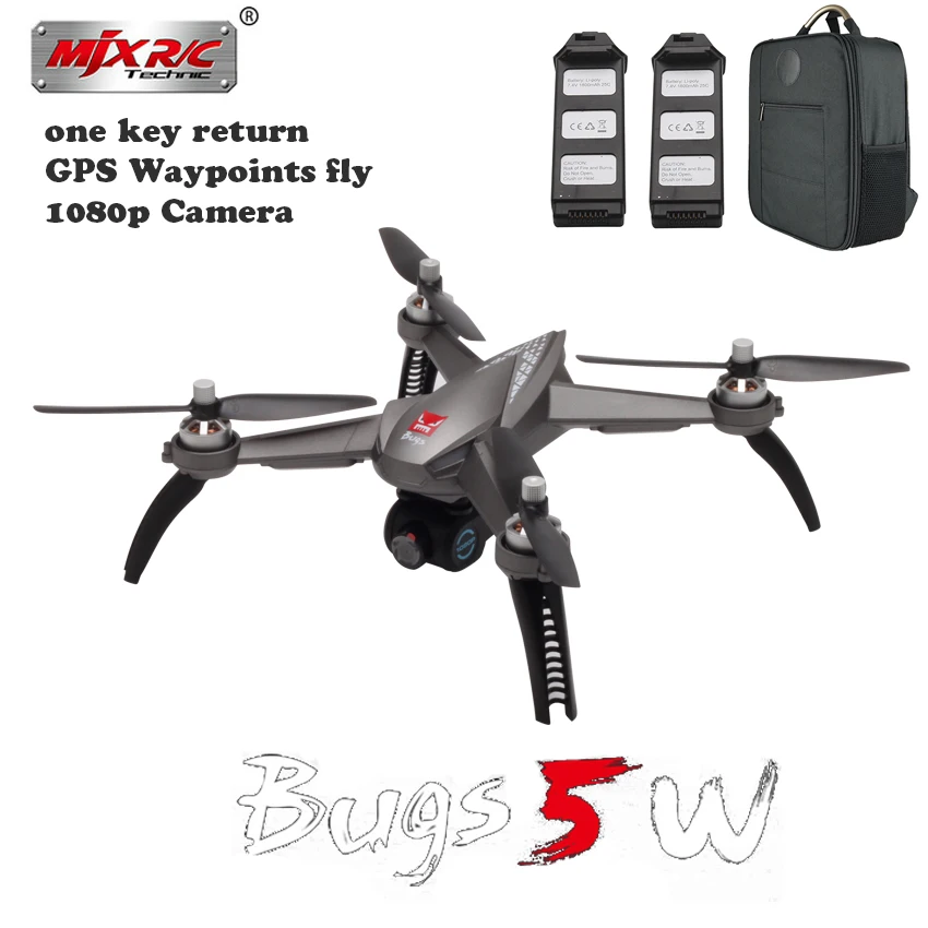 

MJX B5W RC Helicopter RC Drones With Camera HD 1080P GPS WiFi FPV Waypoints Point Of Interest Altitude Hold One Key Follow Drone