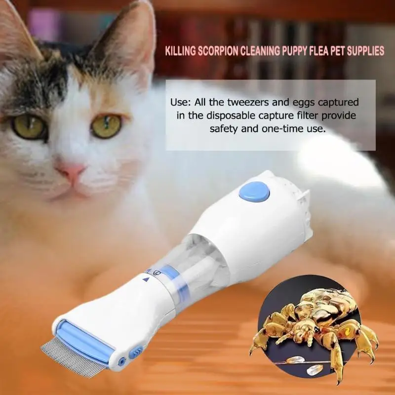 

Pet Puppies Electric Lice Comb Dog Cat Fleas Anti Removal Kill Treatment Cleaner