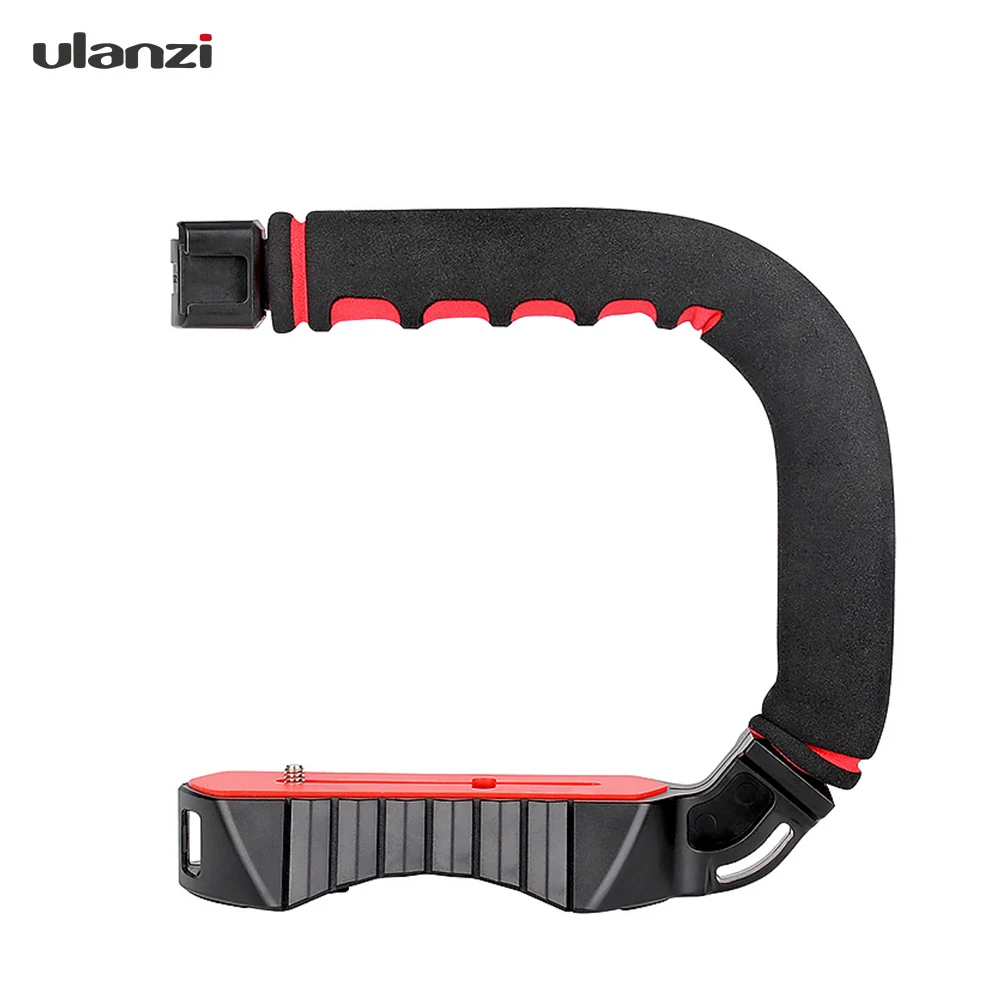 

Ulanzi U-Grip PRO U Shape Bracket Video Handle Handheld Stabilizer Grip Holder with Cold Shoe Mount for DSLR Camera DV Camcorder