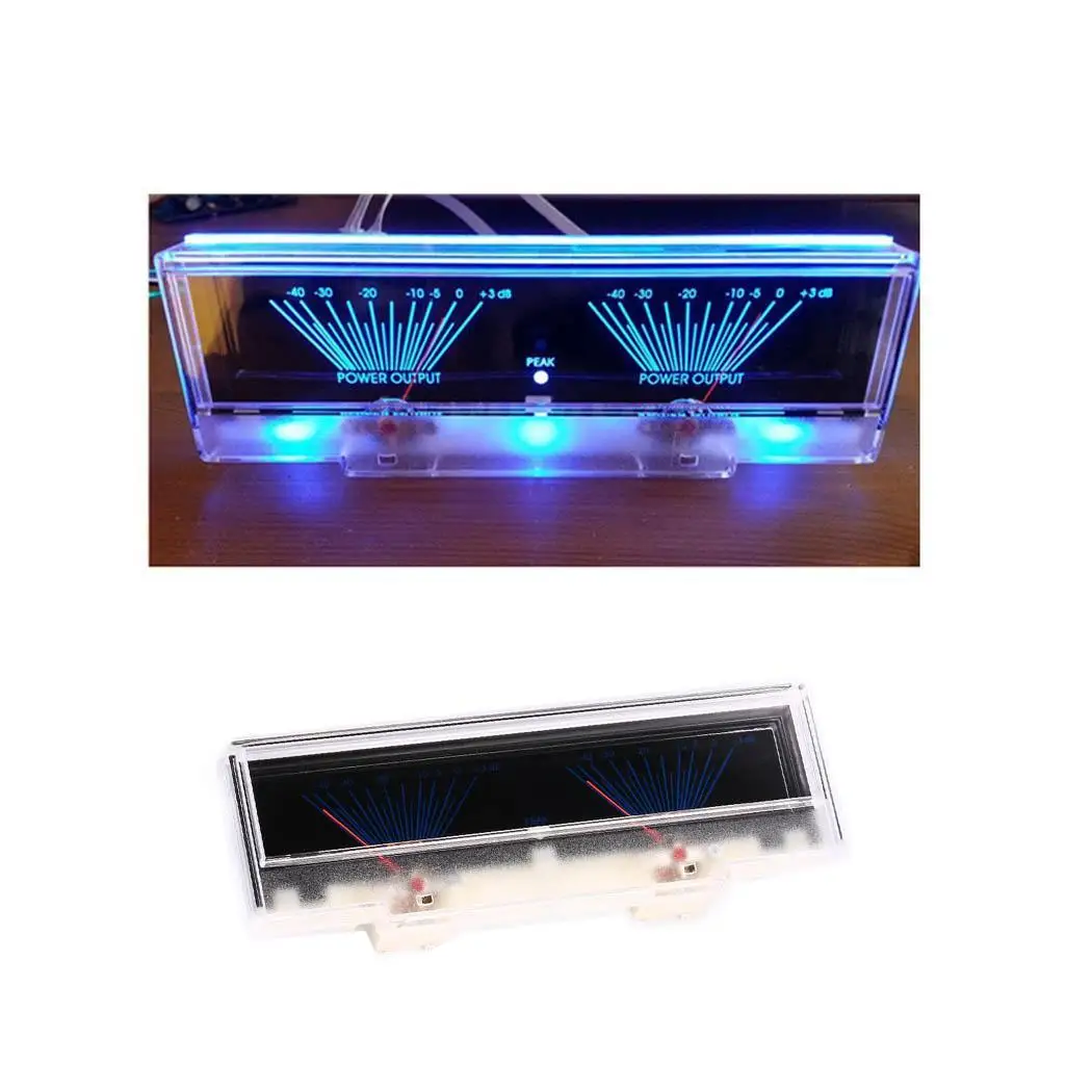 

Hot Power Amplifier Panel Dual Analog VU Meter Audio Level dB Meter -30~+70 Degree >50M With 12V DC Backlit