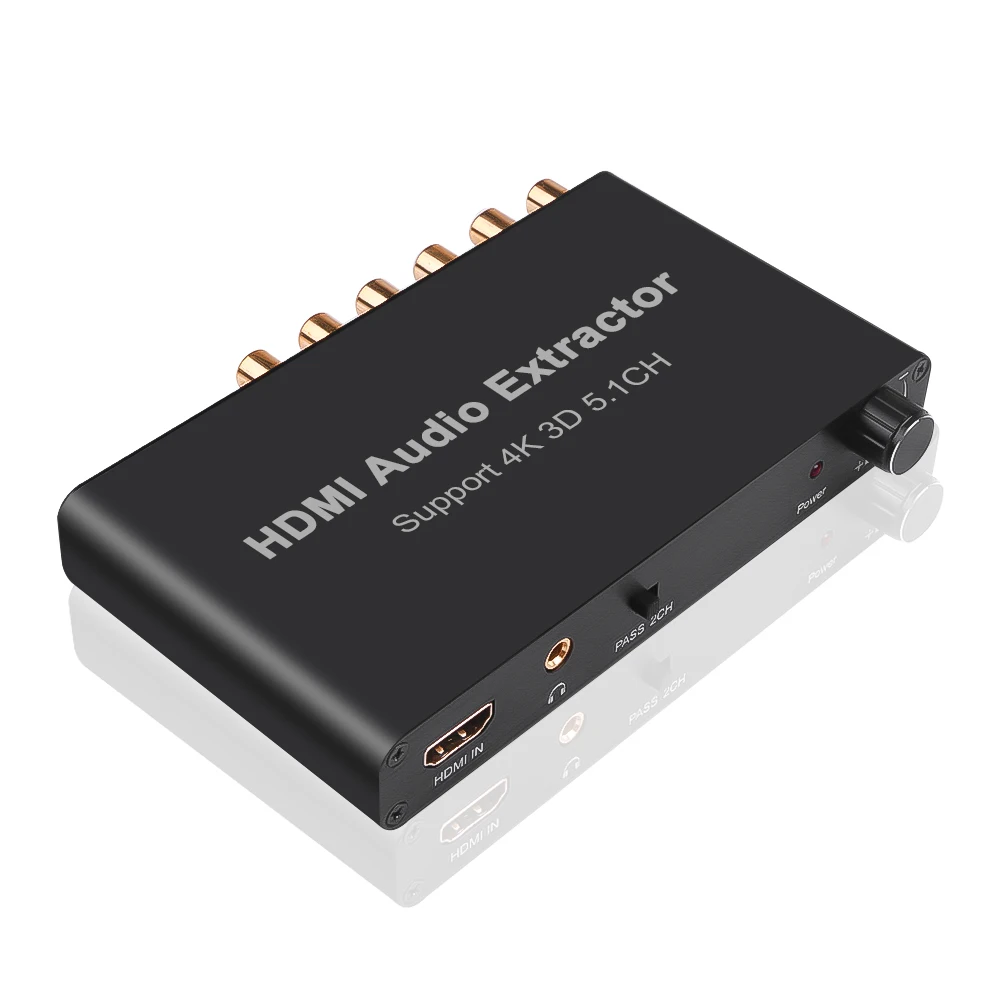 Kebidu 5.1CH HDMI аудио экстрактор декодирования усилитель аналоговый преобразователь AC3/DST до 5,1 коаксиальный RCA поддержка 4 к 3D для PS4 DVD