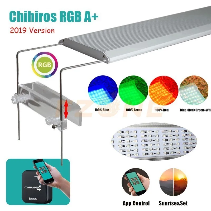 Chihiros RGB A Plus Serail приложение Управление светодиодный Aqaurium свет с 3 тусклыми