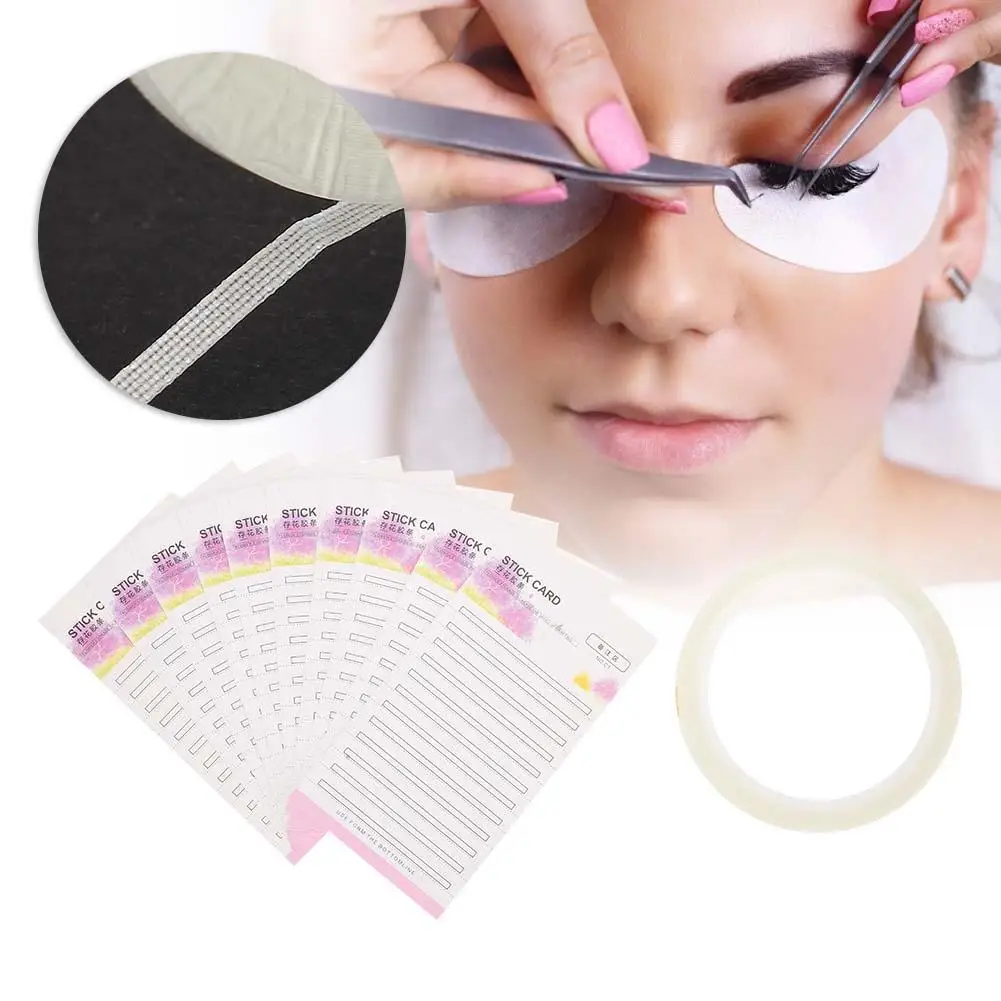 

Eyelash Glue 10pcs False Eyelash Nature Extension Storage Card False Eye lashes Fans Paper Card Makeup Organizer Tool