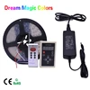 DC12V 5M Chasing Dream Magic Color RGB 5050 WS2811 IC LED Strip Light +WS2811 RF Remote controller +12V 5A LED Power ► Photo 1/6