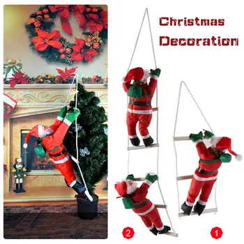 

Christmas Exquisite Natal Santa Claus Doll With Climbing Stair To Christmas Tree Hanging Ornaments Decoration For Home Xmas Gift
