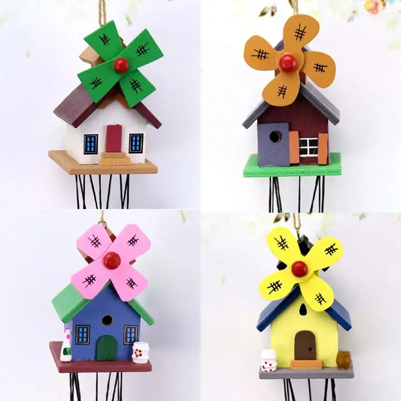 

Antique Amazing Log-cabin Deep Resonant Four Tube Wind Chime Church Bells Wind Chimes Wall Hanging Garden Decoration