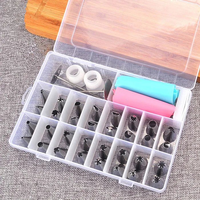 

32PCS Cream Cake Nozzle Set DIY Stainless Steel Cake Mould Decorating Mouth Tools Cake Baking Pastry Tools With Box Accessories