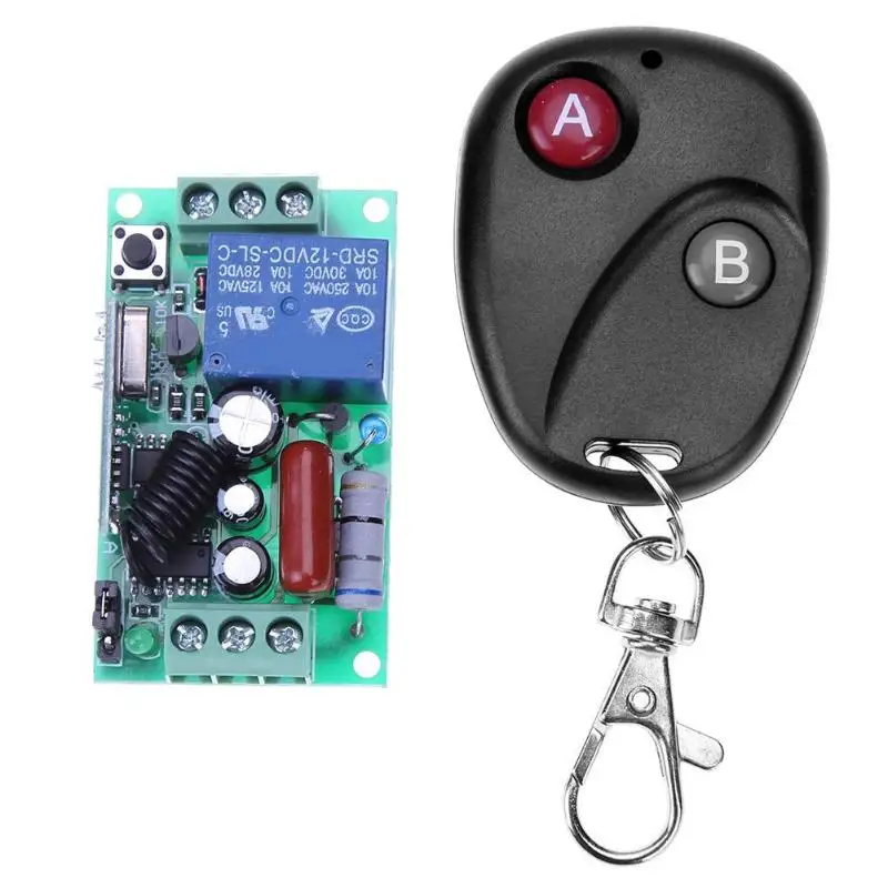 

DC12V/AC180-240V 433MHZ Wireless Remote Control 1 Channel Relay Remote Module Motor Wireless wall Switch Intelligent