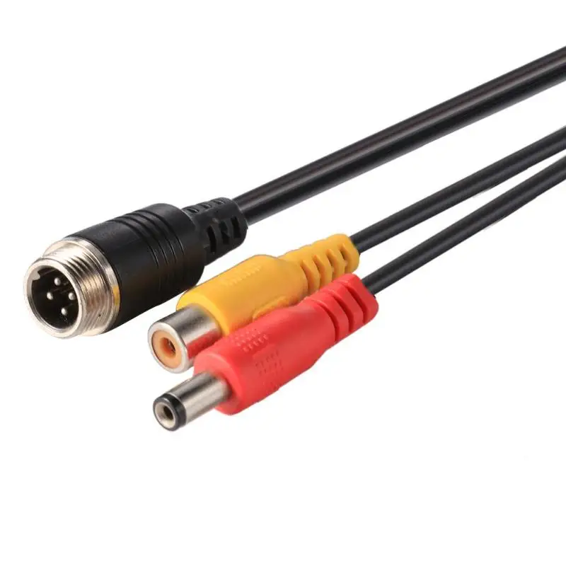  Alloyseed M12 4Pin Aviation Head to RCA Female DC Male Extension Cable Adapter for CCTV Camera Secu - 33003682496