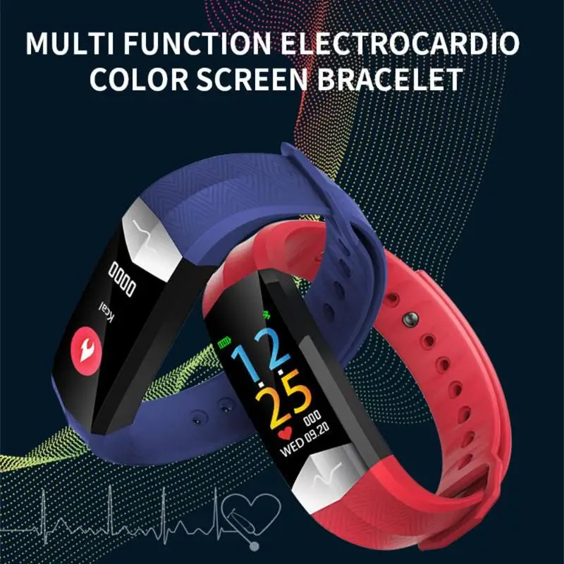 

Smart Bracelet Band IP67 Waterproof Heart Rate Monitor Blood Pressure Pedometer Fitness Tracker for iOS Android Wristband