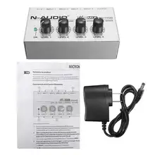 LEORY Mini 4 канальный музыкальный микшер Ultra-compack аудио звуковой микшер DJ пульт DJ Mezclador для аудио ПК караоке профессиональный