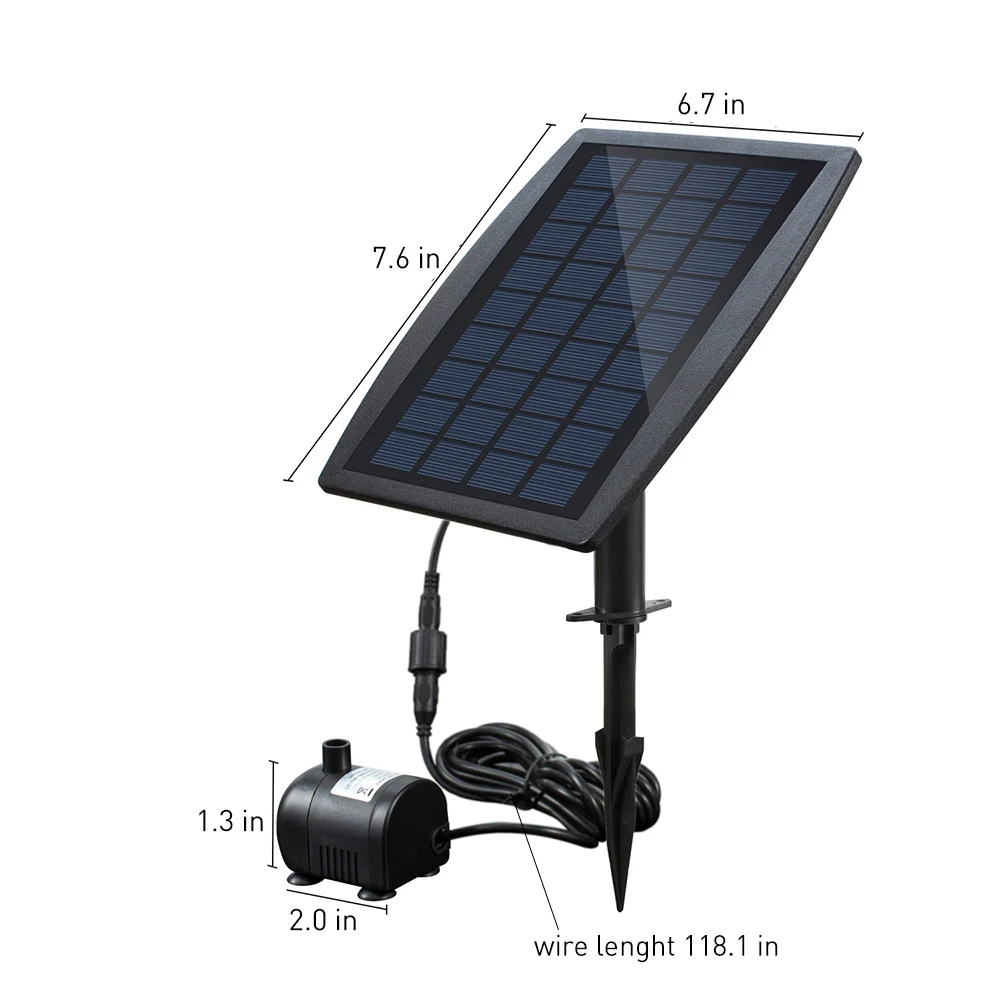 Украшение сада солнечный фонтан панель питания Пейзаж бассейн Сад фонтаны Украшение 9 В 2,5 Вт водяной насос